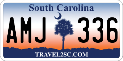 SC license plate AMJ336