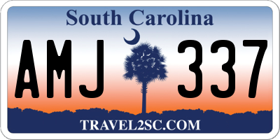 SC license plate AMJ337