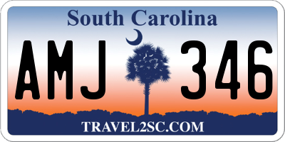 SC license plate AMJ346