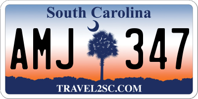 SC license plate AMJ347