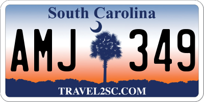 SC license plate AMJ349