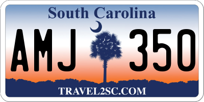 SC license plate AMJ350