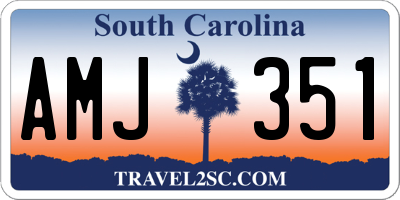SC license plate AMJ351