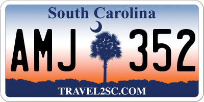 SC license plate AMJ352