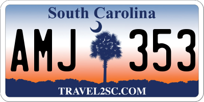 SC license plate AMJ353