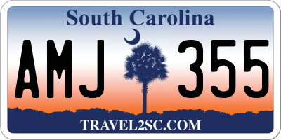 SC license plate AMJ355