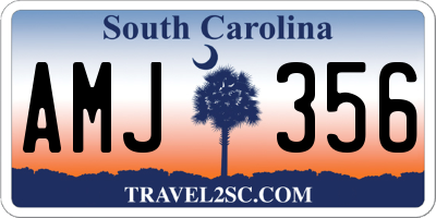 SC license plate AMJ356
