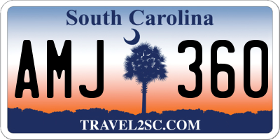 SC license plate AMJ360