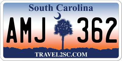 SC license plate AMJ362