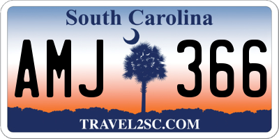 SC license plate AMJ366