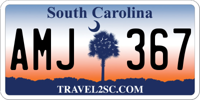 SC license plate AMJ367