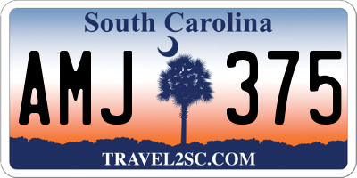SC license plate AMJ375