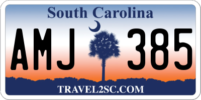 SC license plate AMJ385