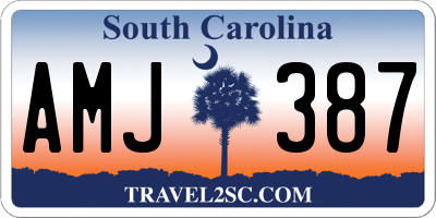 SC license plate AMJ387