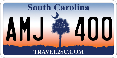 SC license plate AMJ400