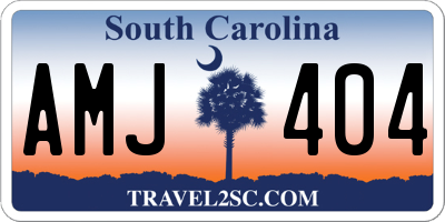 SC license plate AMJ404
