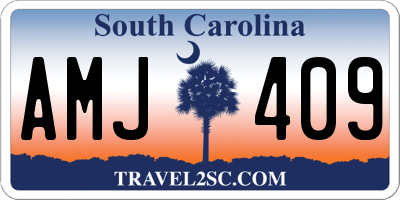 SC license plate AMJ409