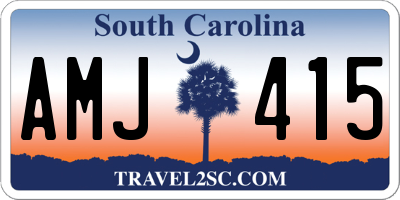 SC license plate AMJ415