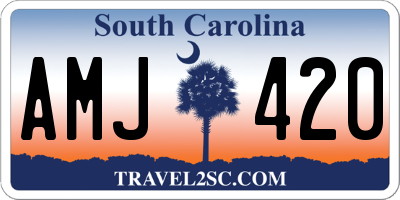 SC license plate AMJ420