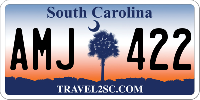 SC license plate AMJ422