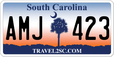 SC license plate AMJ423