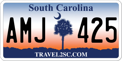 SC license plate AMJ425