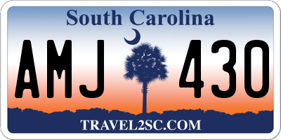 SC license plate AMJ430