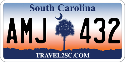 SC license plate AMJ432