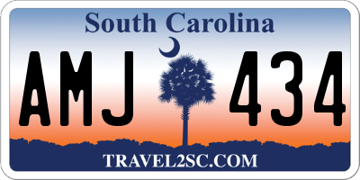 SC license plate AMJ434
