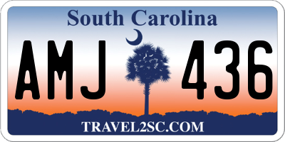 SC license plate AMJ436