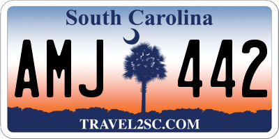SC license plate AMJ442