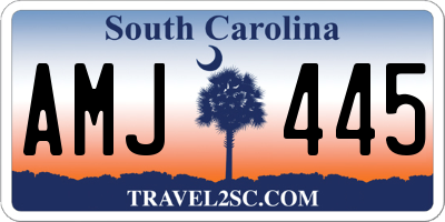 SC license plate AMJ445