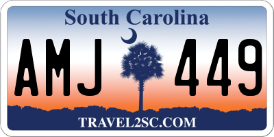 SC license plate AMJ449