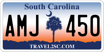 SC license plate AMJ450