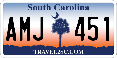 SC license plate AMJ451