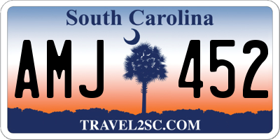 SC license plate AMJ452