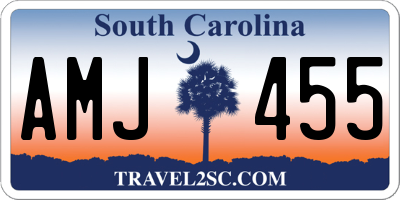 SC license plate AMJ455