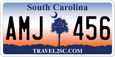SC license plate AMJ456