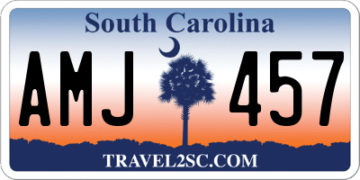 SC license plate AMJ457