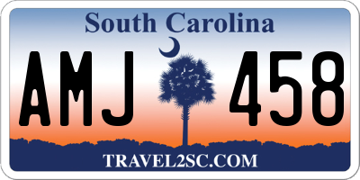 SC license plate AMJ458