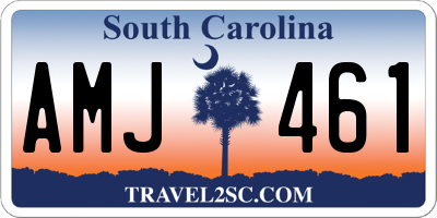 SC license plate AMJ461