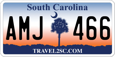 SC license plate AMJ466