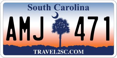 SC license plate AMJ471