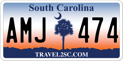 SC license plate AMJ474