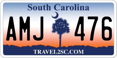 SC license plate AMJ476