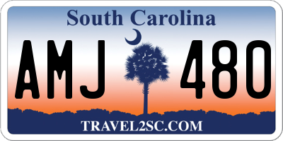 SC license plate AMJ480