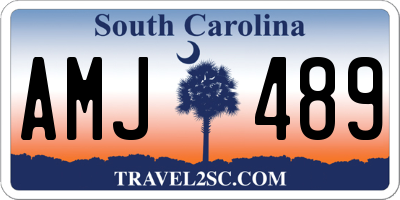 SC license plate AMJ489