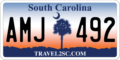 SC license plate AMJ492