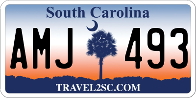 SC license plate AMJ493
