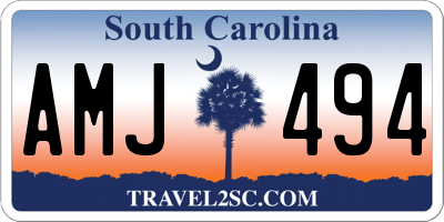 SC license plate AMJ494